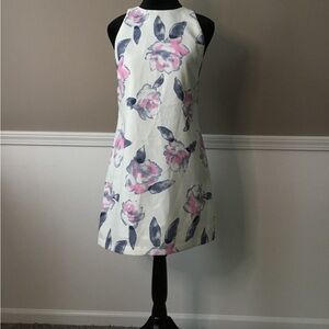 Ina Floral Mini Dress - Pink and Blue